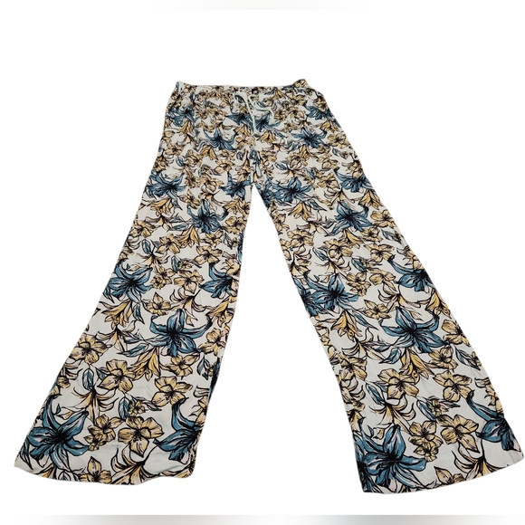 Women’s Large Beach Riot Beachly Exclusive Blue Lagoon Floral Print Beach Pants